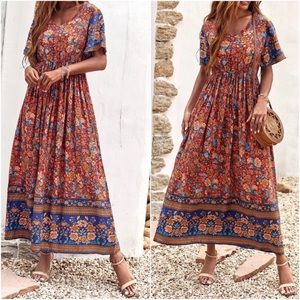 Boho Floral Maxi Dress